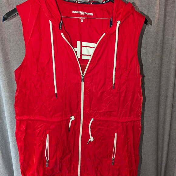 Tommy Hilfiger Sport - Women's Red Hooded Vest - Sz XL - Picture 1 of 3